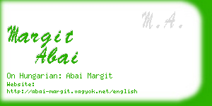 margit abai business card